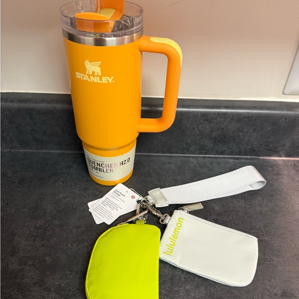 Stanley Quencher Tumbler and Lululemon Wristlet Set